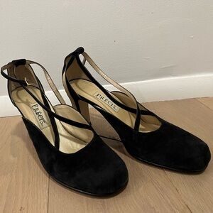 Vintage Précis  Black Suede Heels by Preen